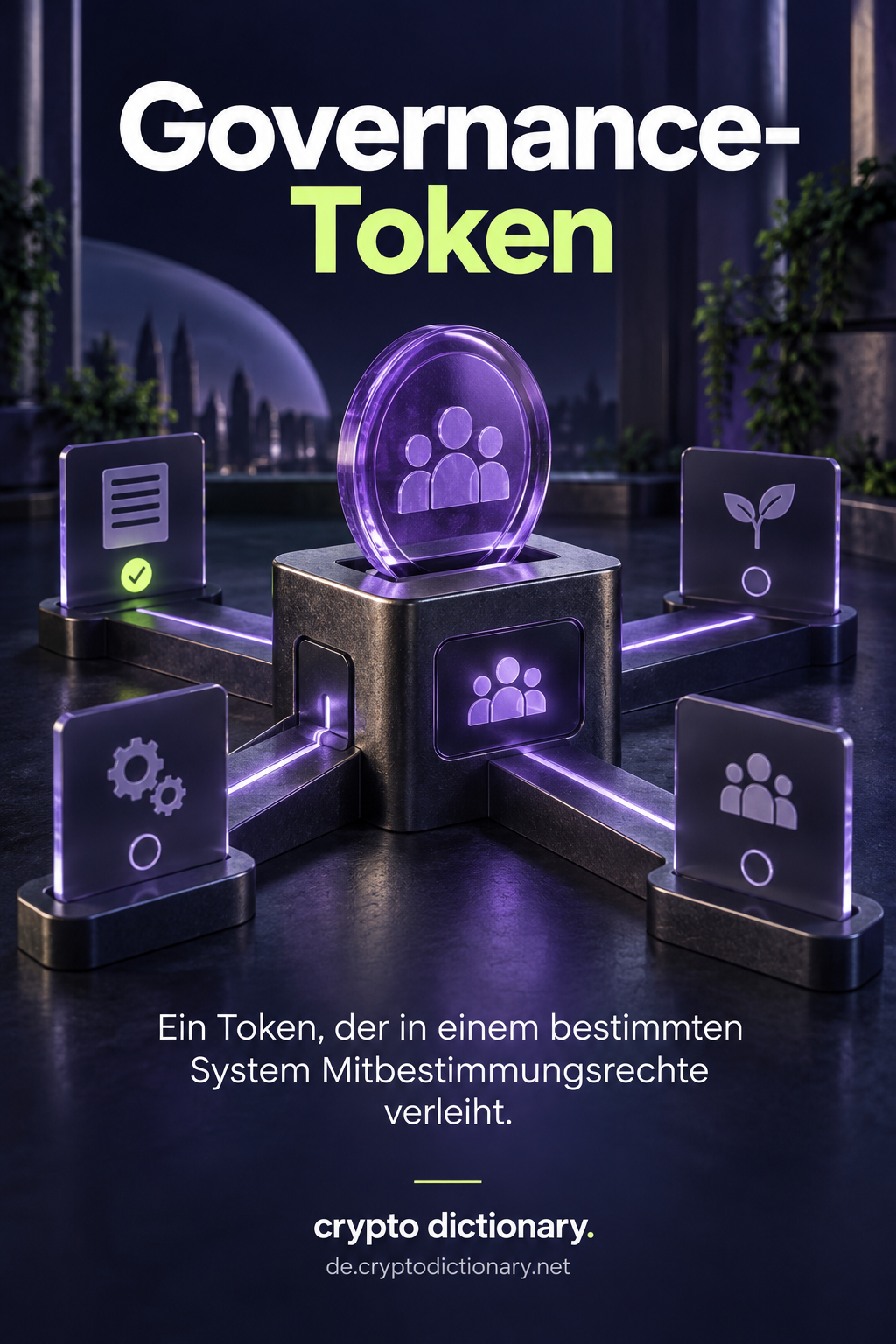 Ein Mitbestimmungstoken schaltet mehrere gemeinschaftliche Vorschlags- und Abstimmungsfelder frei.