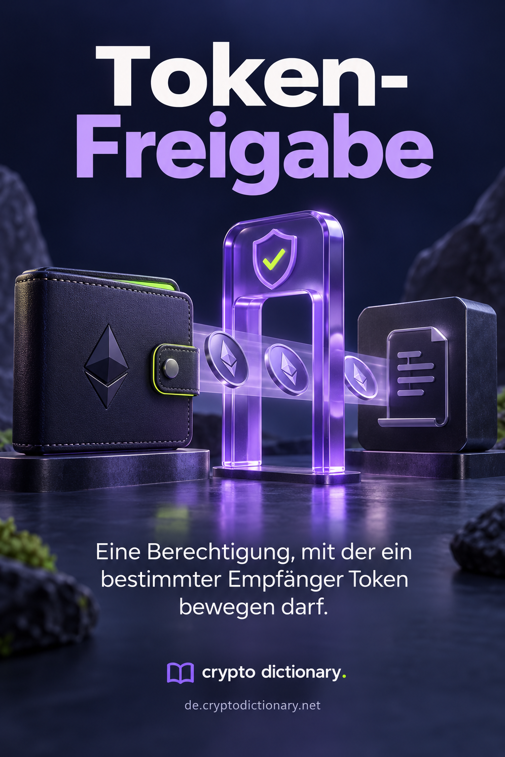 Ein freigegebenes Berechtigungstor verbindet eine Wallet mit einem bestimmten Tokenempfänger.